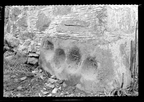 Mortar Stones Found in the Wall of a Pigsty at Little Horrabridge