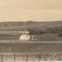 Railway lines near Lydford in the 1927 floods