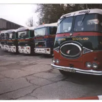 Lorries Parked in yard.