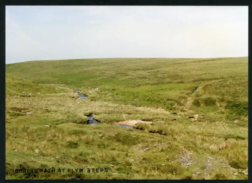 5/37 Plym above Plym steps showing Jobbers path to Sheepstor 10/7/1991