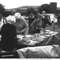 Jim Goddard at the bookstall, Manaton show 1999