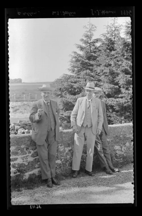 Three members of the Devonshire Association relaxing at Two Bridges