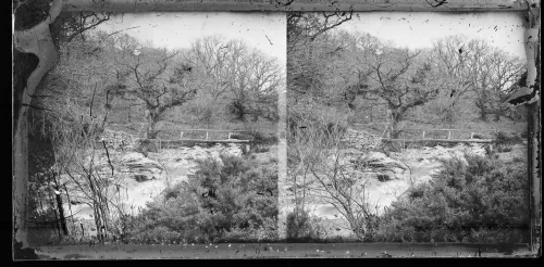 Footbridge over stream