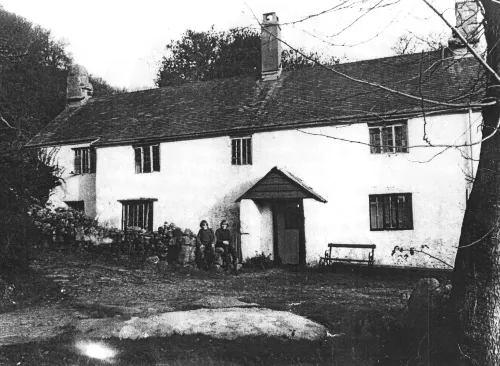 Hugh and James Manners-Chapman outside Horsham Farmhouse