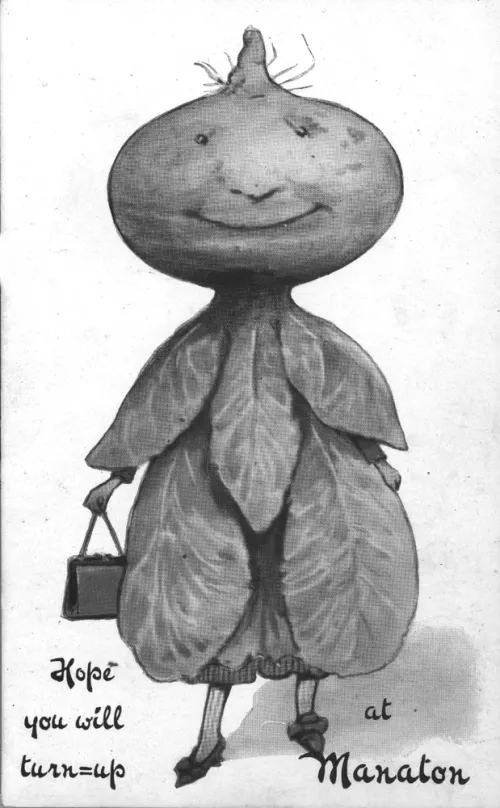 Cartoon of turnip in form of person