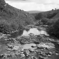 VIEW OF RIVER TAVY FROM HORNDON BRIDGE