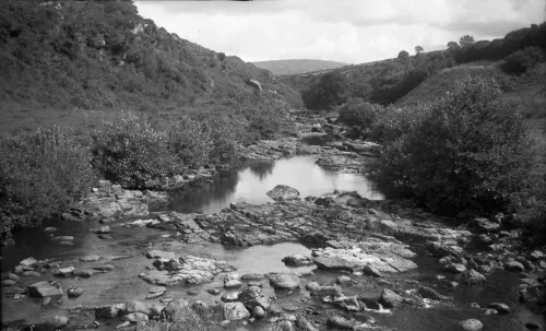 VIEW OF RIVER TAVY FROM HORNDON BRIDGE