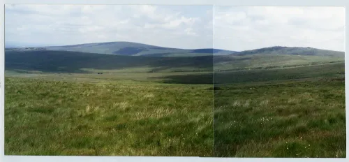 9/38 Middle Hill to Oke Tor, Cosdon, Big Whit Hill and Steeperton Tor, Knack in foreground 7/7/1993 & 10/38