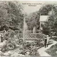 Rustic bridge in Symons Park, Okehampton