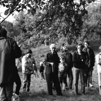 Lustleigh villagers gathering for Apple Day