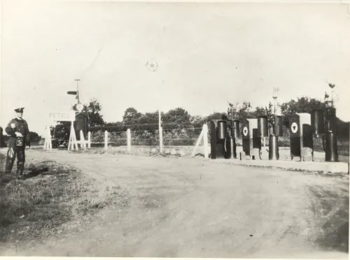 AA man at Sourton Cross petrol station.