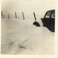 Car stuck in snow