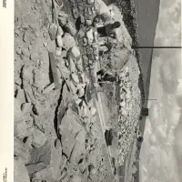 Building the walls of the filtration plant at Shipley