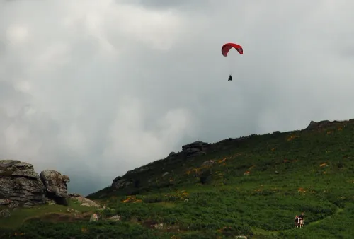 Paragliding at Honeybag Tor