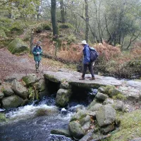 Clapper bridge over Becka Brook