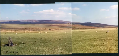 34/24 Terminal stone Ringmoor row to Legis Tor and Trowlesworthy Tors 