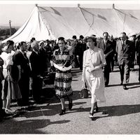 Mrs Allhusen escorts Her Royal Highness The Princess Royal