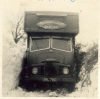 Mannings of Dawlish lorry stuck in the deep snow of 1963.