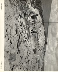 Building the walls of the filtration plant at Shipley