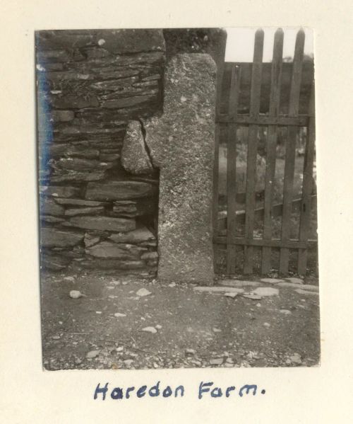 A cross at Haredon Farm re-used as a gatepost