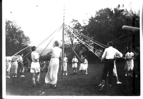 Maypole dancing on Manaton Green in the 1930s