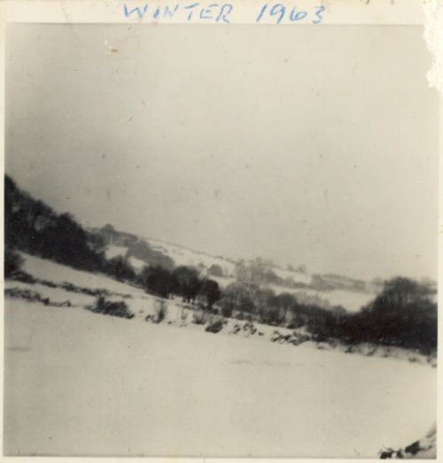 Snowy fields near Moretonhampstead