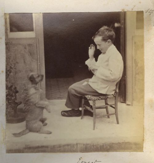 Ernest Pode and dog