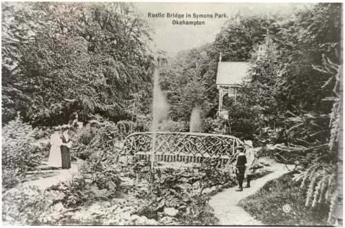 Rustic bridge in Symons Park, Okehampton