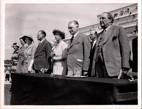 The national anthem played at the opening ceremony of the North Devon Water Board’s Prewley water works