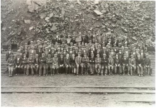 Workers at Meldon Quarry