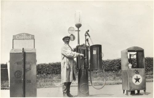 Philip Guest at his petrol station at Sourton Cross